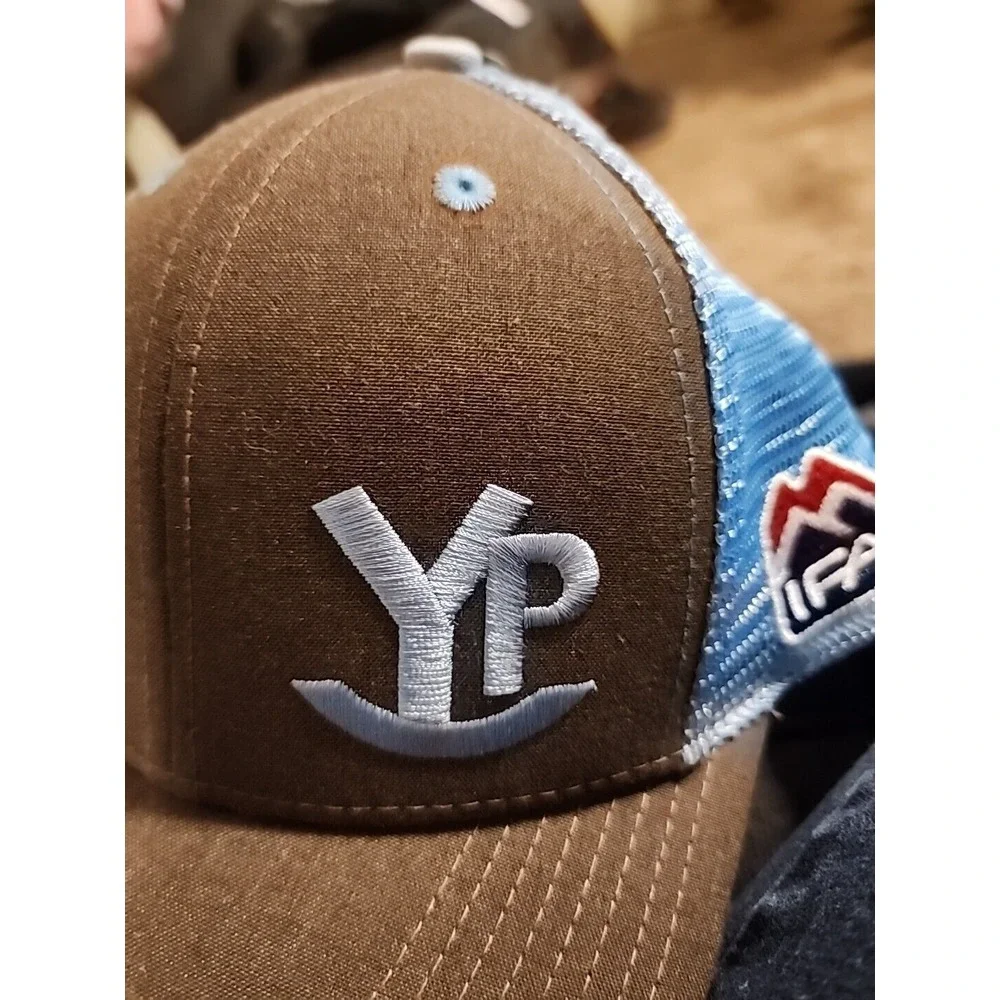 Hat Source Trucker Hat‎ With Justin Boots, Wrangler, IFA Logo. Adjustable Back
